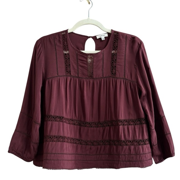 Aritzia Wilfred Sz XS Armenia Lace Trim Blouse Boho Peasant Prairie Cottagecore - Picture 12 of 12